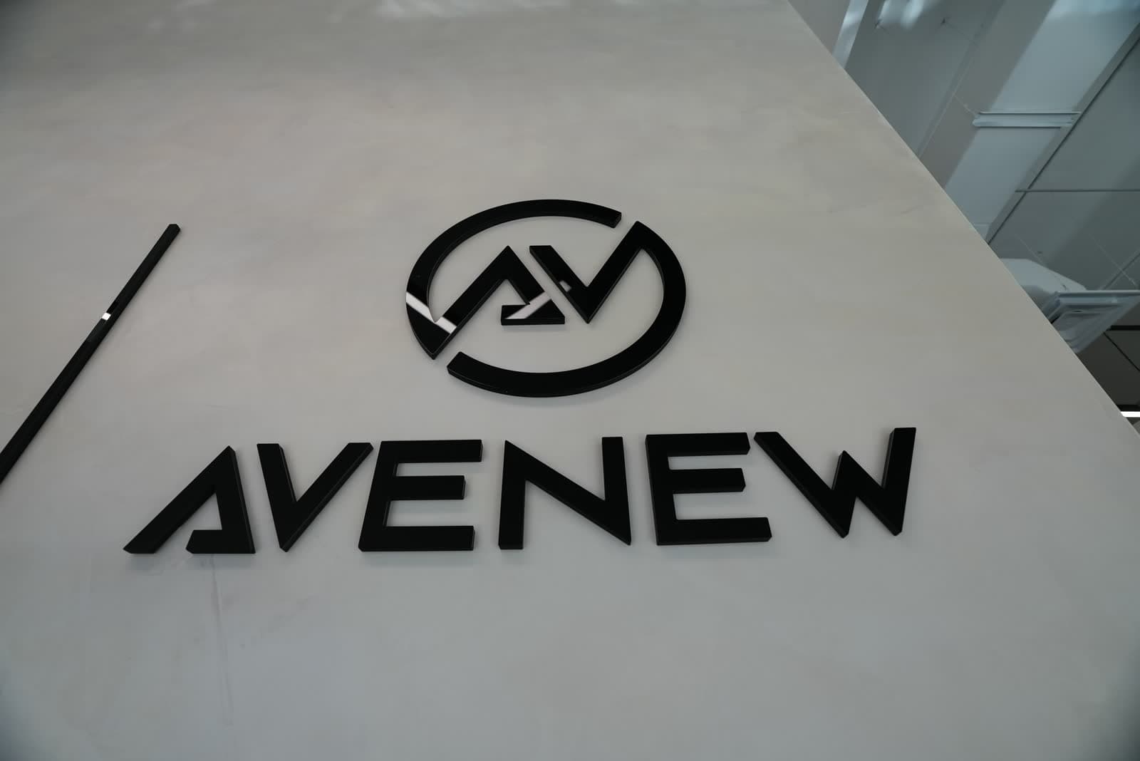 Avenew logo wall