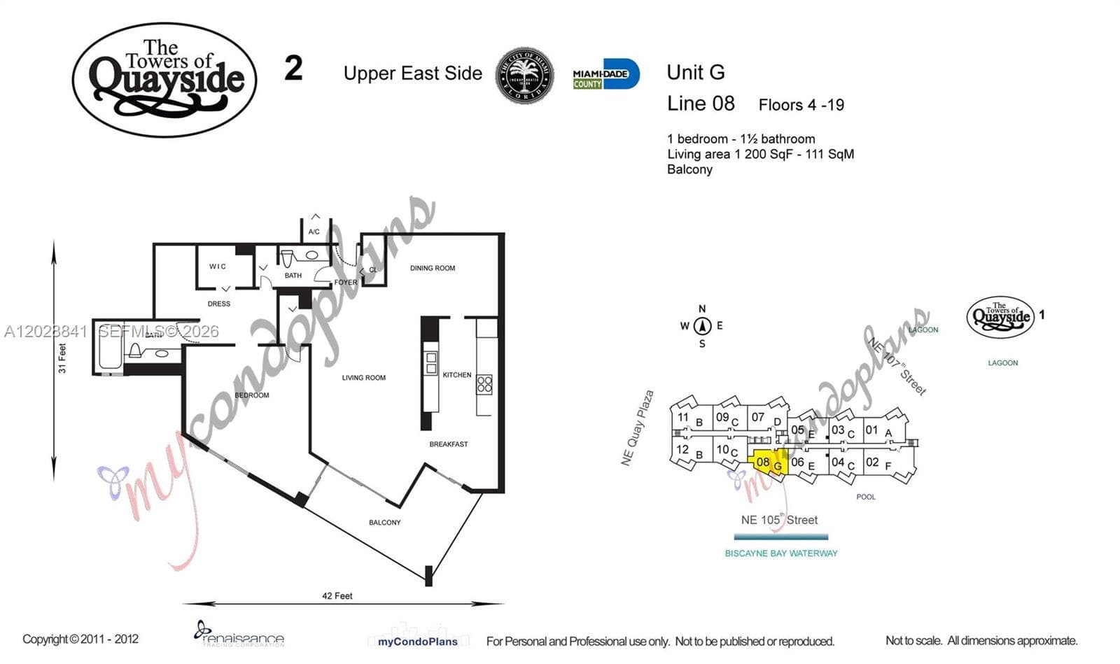 2000 Towerside Ter # 908, Miami FL 33138
