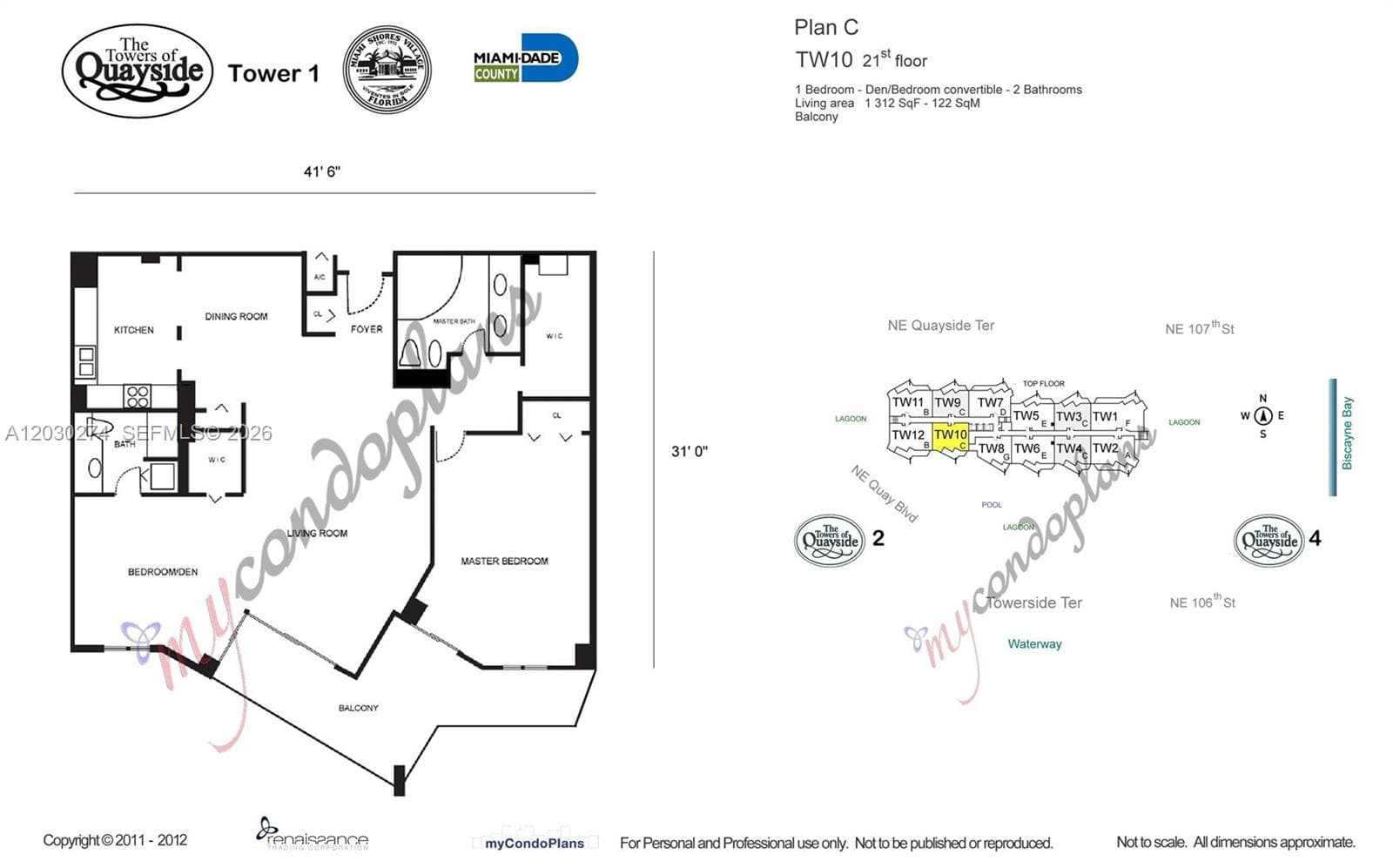 1000 Quayside Ter # 10, Miami FL 33138