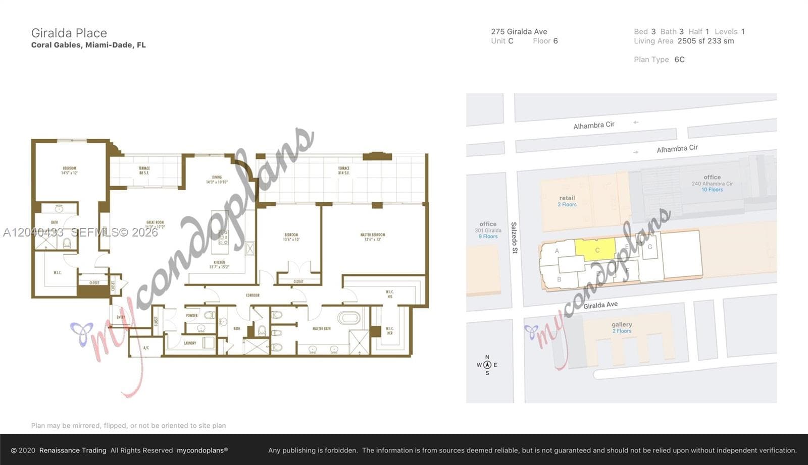 275 Giralda Ave # 6C, Coral Gables FL 33134
